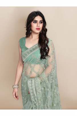 NET SAREE CATALOGE  WITH ALL OVER EMBROIDERD AND STONE  sarees catalogs