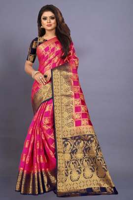 Nylon silk saree with silver zari  sarees catalogs