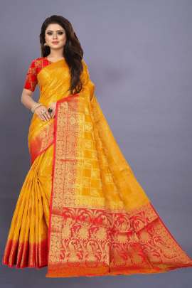 Nylon silk saree with silver zari  sarees catalogs