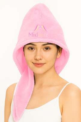 Pink Hair Towel Wrap Turban Microfiber, Hair Drying Towels Quick Dry Hair Hat Drying Shower Head Towels Wrapped Bath Cap Anti Frizz Hair Care Dryer To